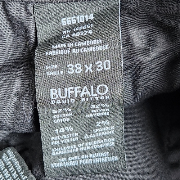 Buffalo David Bitton  Sarcher black slim straight stretch extensible pants - Picture 6 of 10